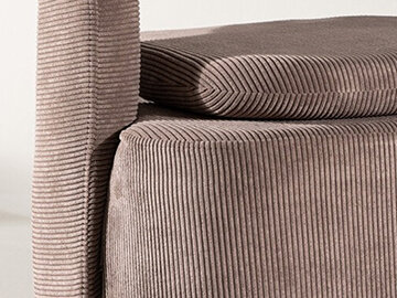 Móveis em tecido de veludo