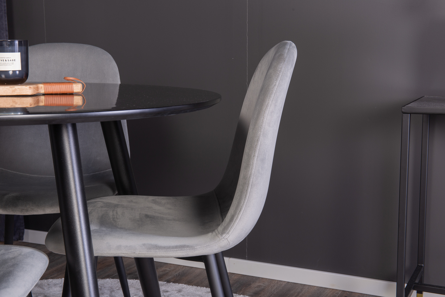 Conjunto para refeições Dallas 348 (Cinzento + Preto)