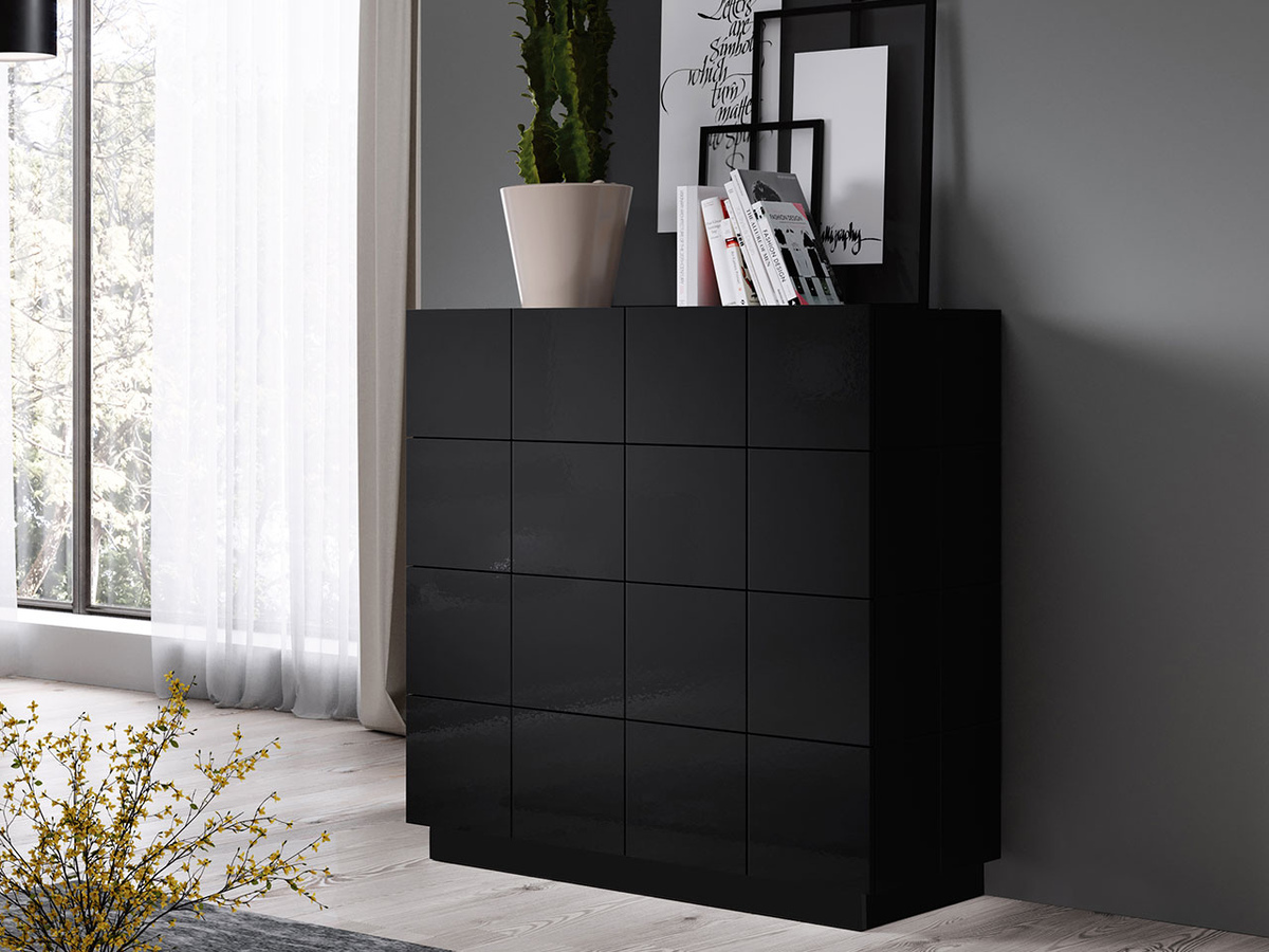 Cómoda Charlotte 133 (Preto brilhante)