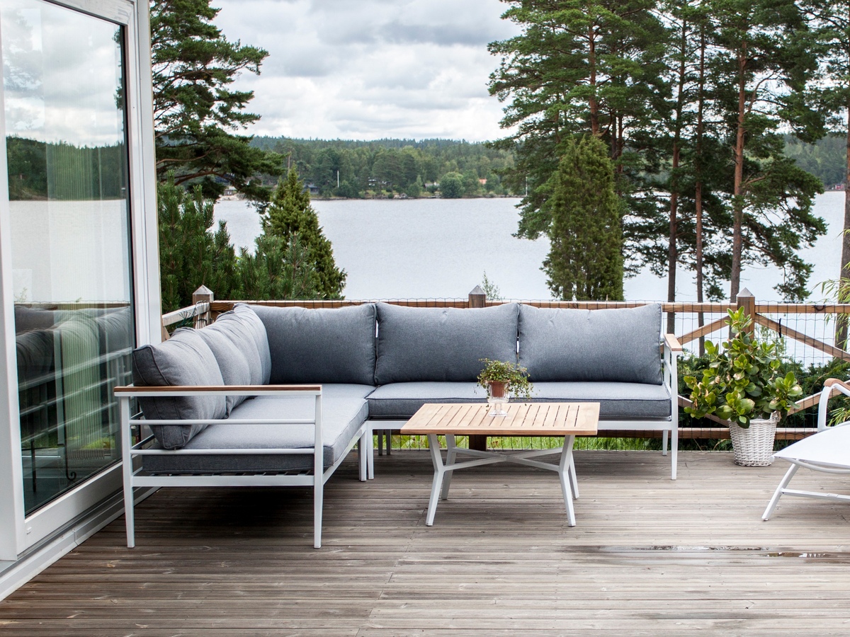 Conjunto de mobiliário de exterior Dallas 525 (Branco + Cinzento)