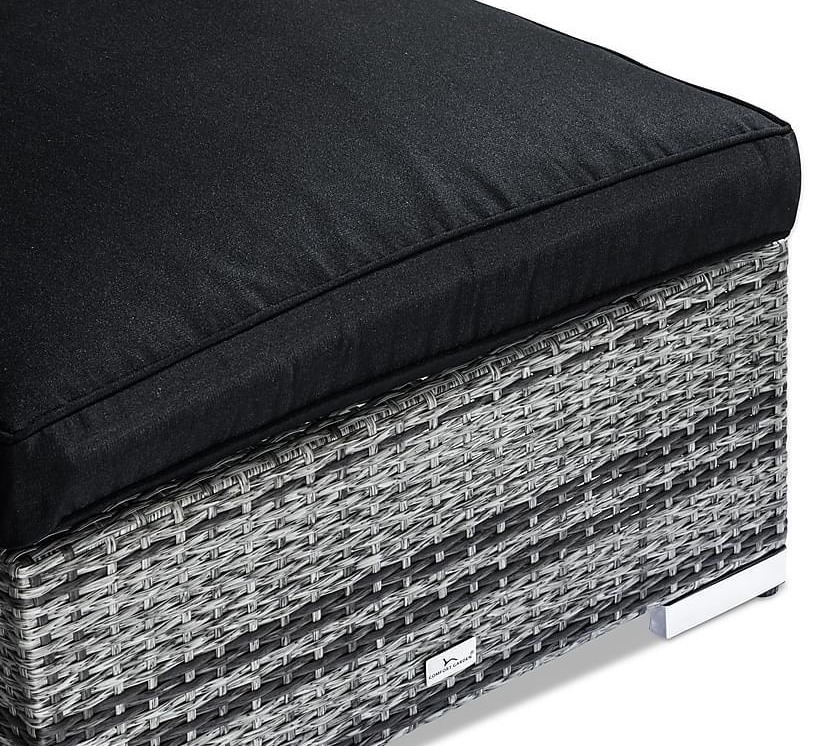 Conjunto de mobiliário para o exterior Comfort Garden 1419 (Preto + Cinzento)