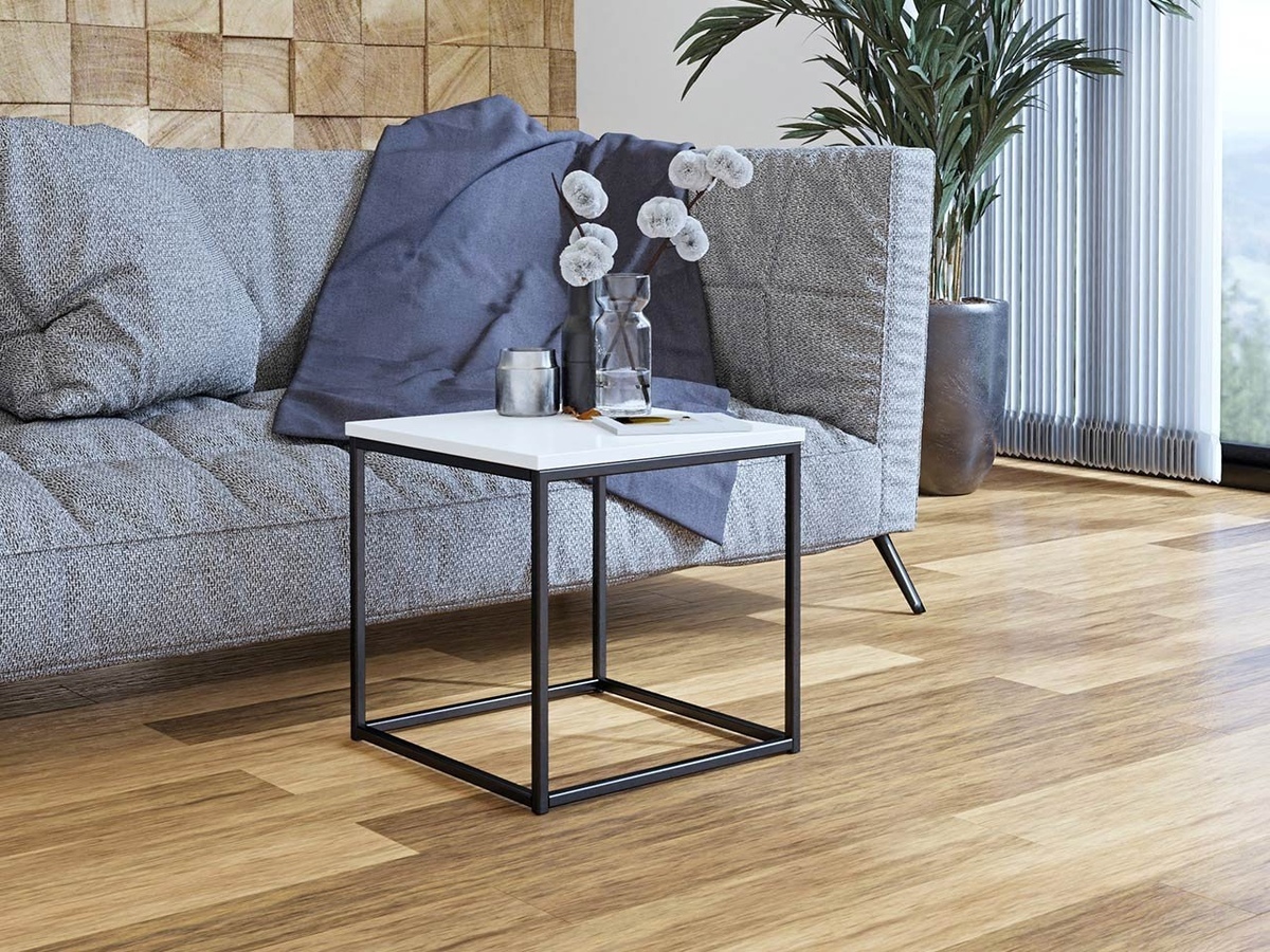 Mesa de centro Germantown 106 (Preto matte + Branco brilhante)