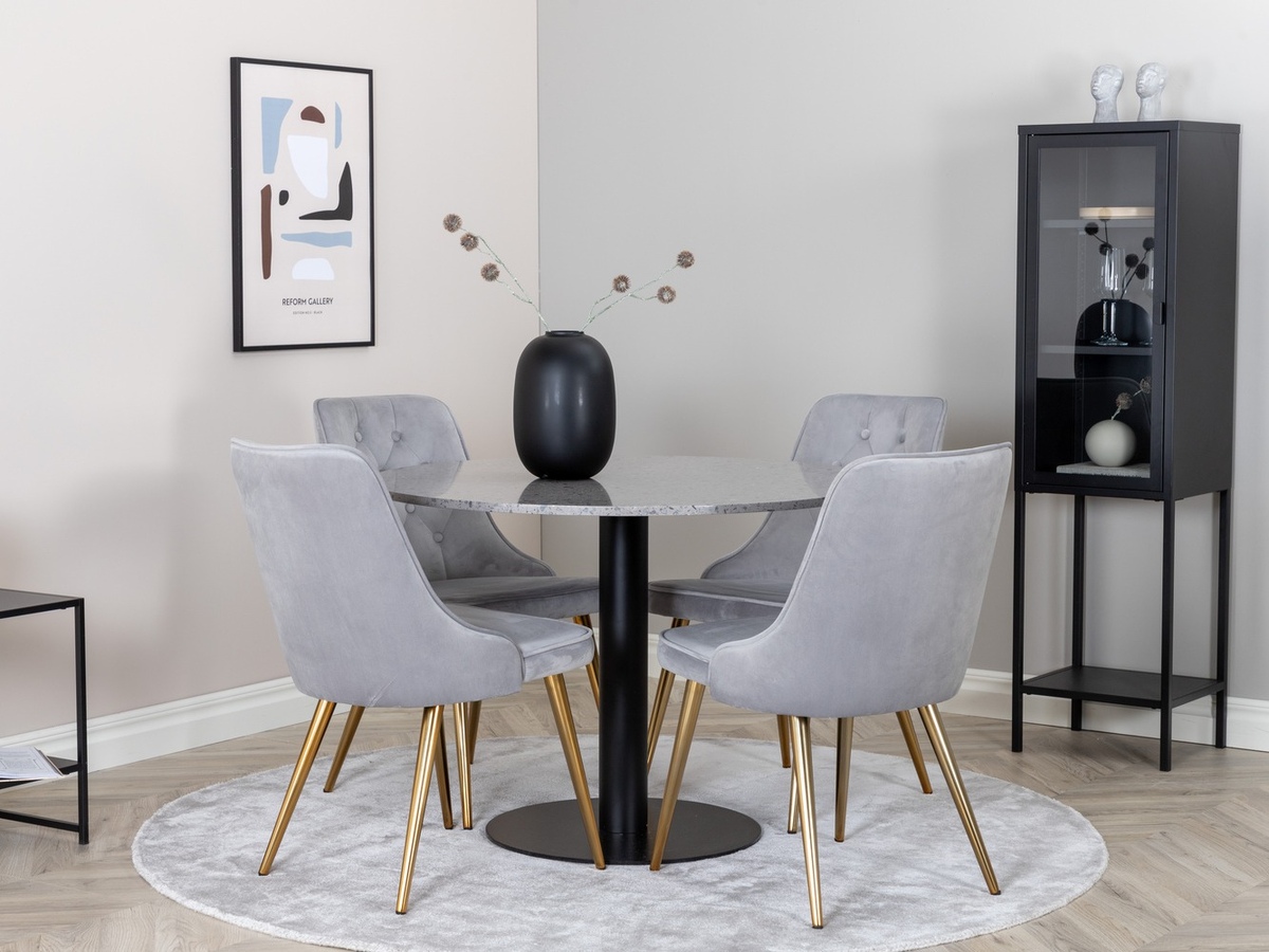 Conjunto para refeições Dallas 1139 (Cinzento + Dourado)