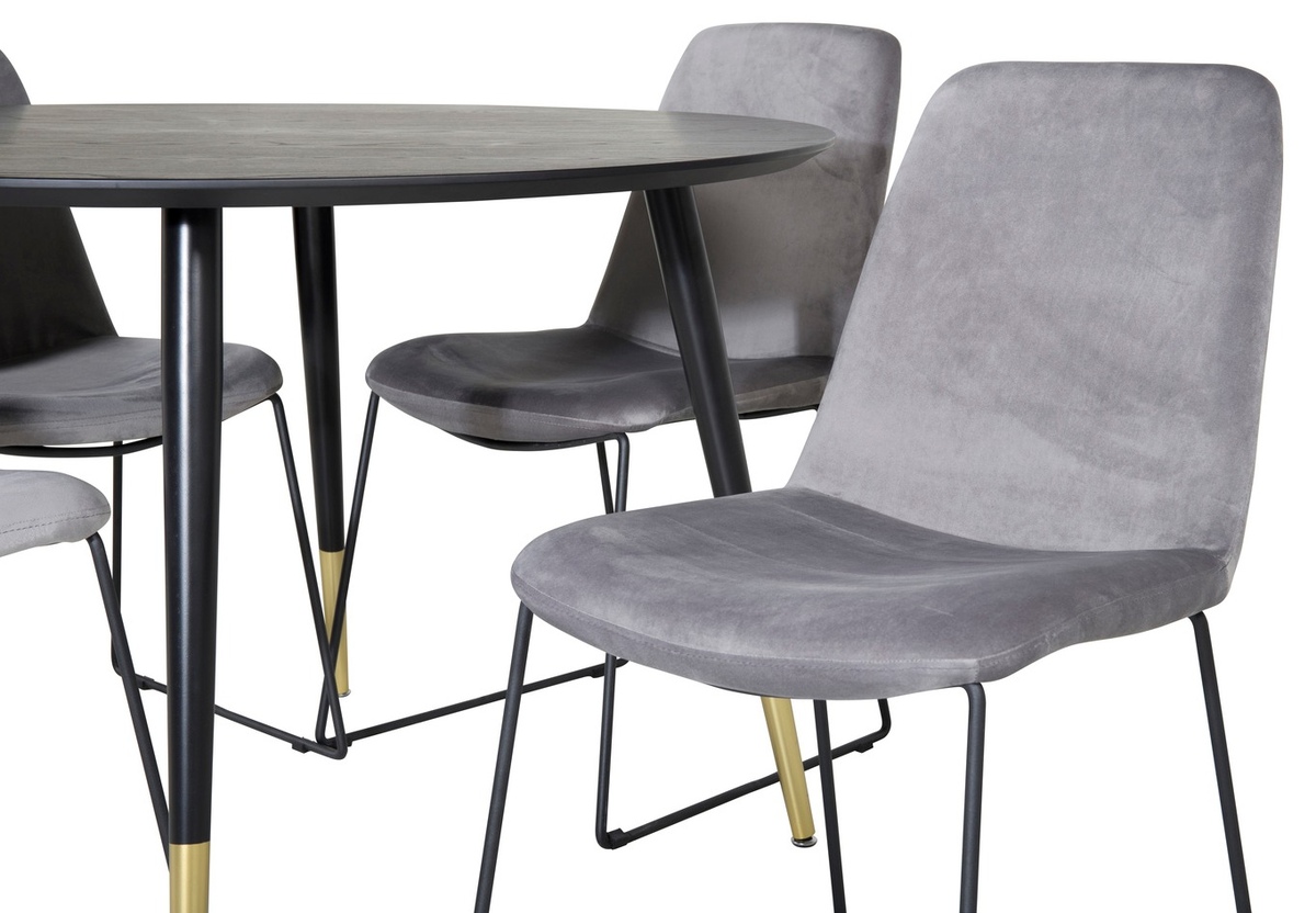 Conjunto para refeições Dallas 1189 (Cinzento + Preto)