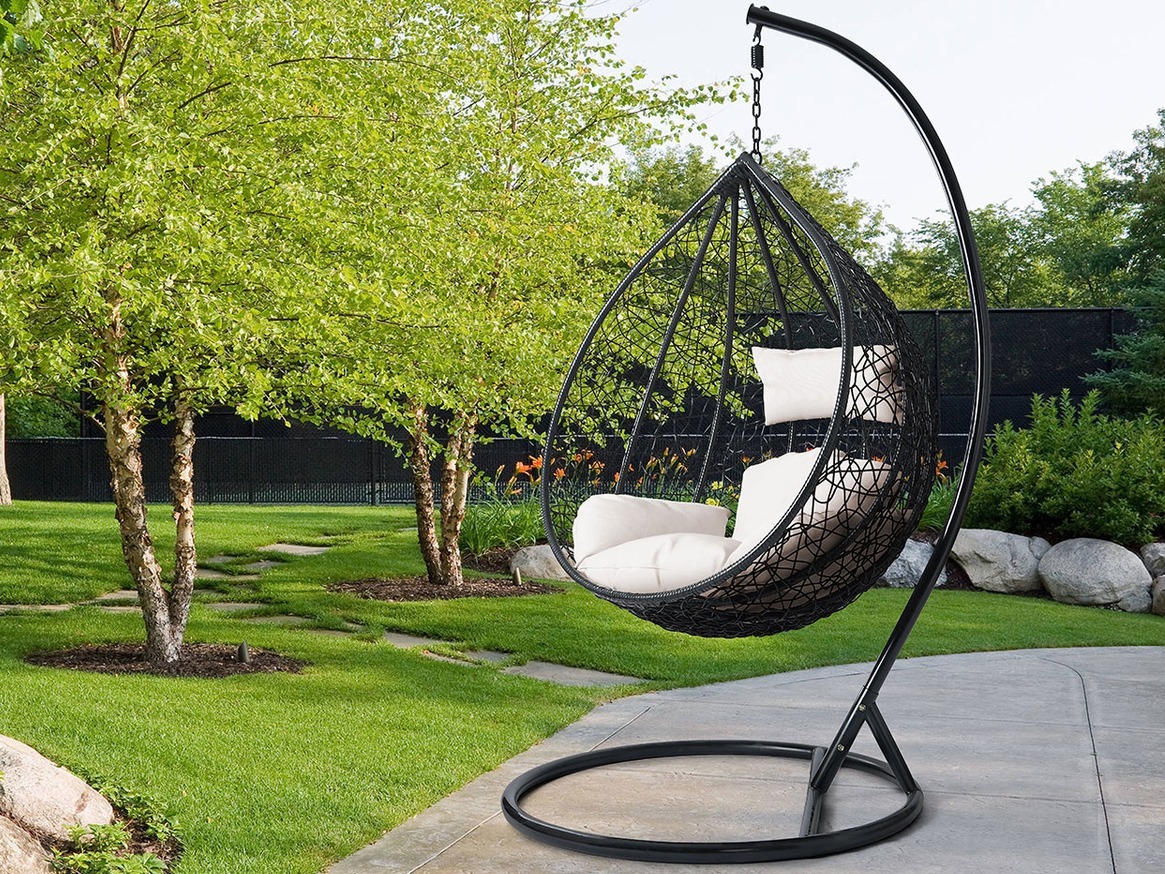 Cadeira suspensa Comfivo 148 (Preto + Creme)