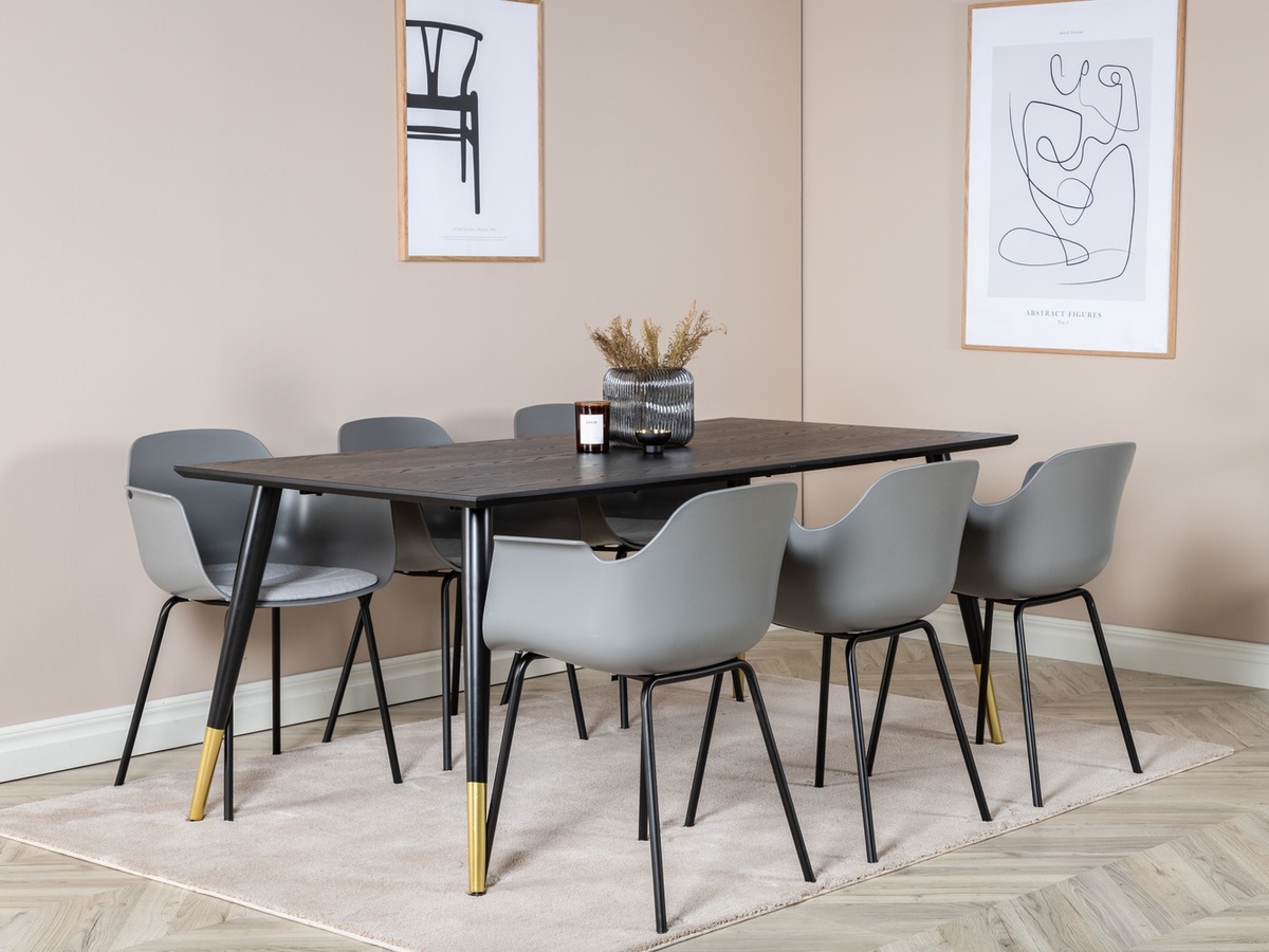 Conjunto para refeições Dallas 2585 (Preto + Latão)