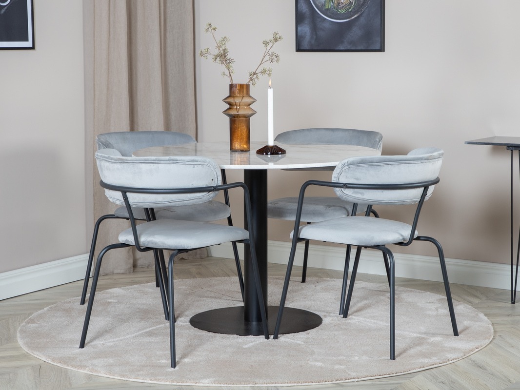 Conjunto para refeições Dallas 1299 (Cinzento + Preto)