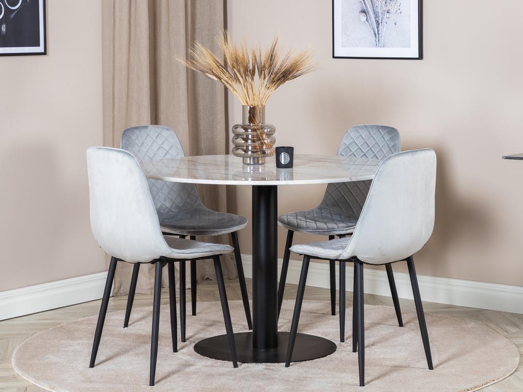 Conjunto para refeições Dallas 1302 (Cinzento + Preto)