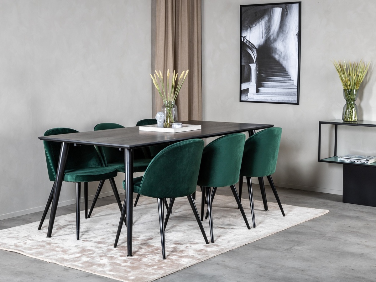 Conjunto para refeições Dallas 1335 (Verde + Preto)