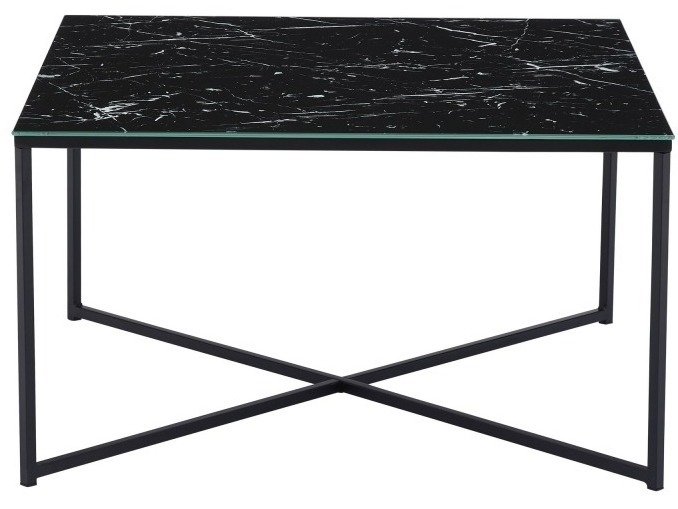 Mesa para revistas Riverton 381 (Mármore preto + Preto)