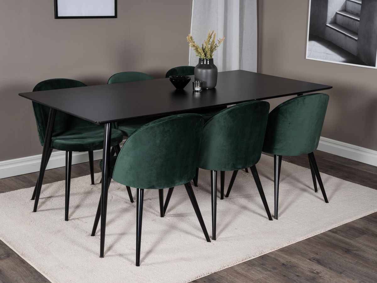 Conjunto para refeições Dallas 1509 (Verde + Preto)