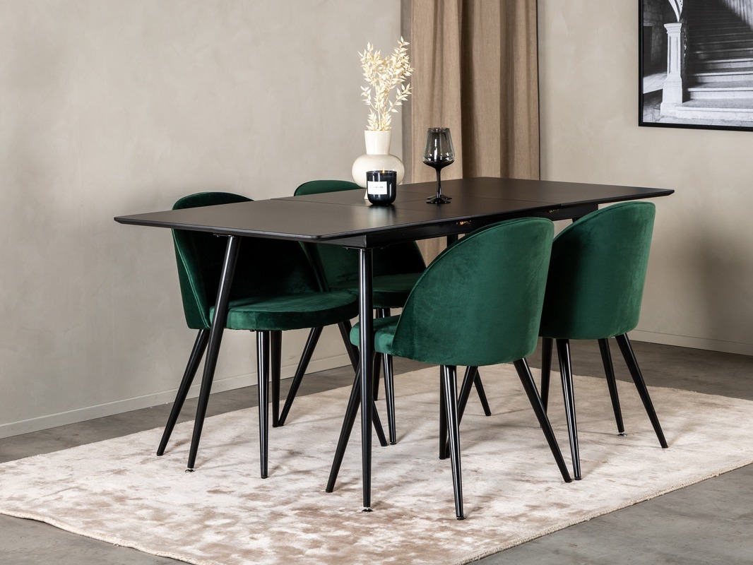 Conjunto para refeições Dallas 1521 (Verde + Preto)
