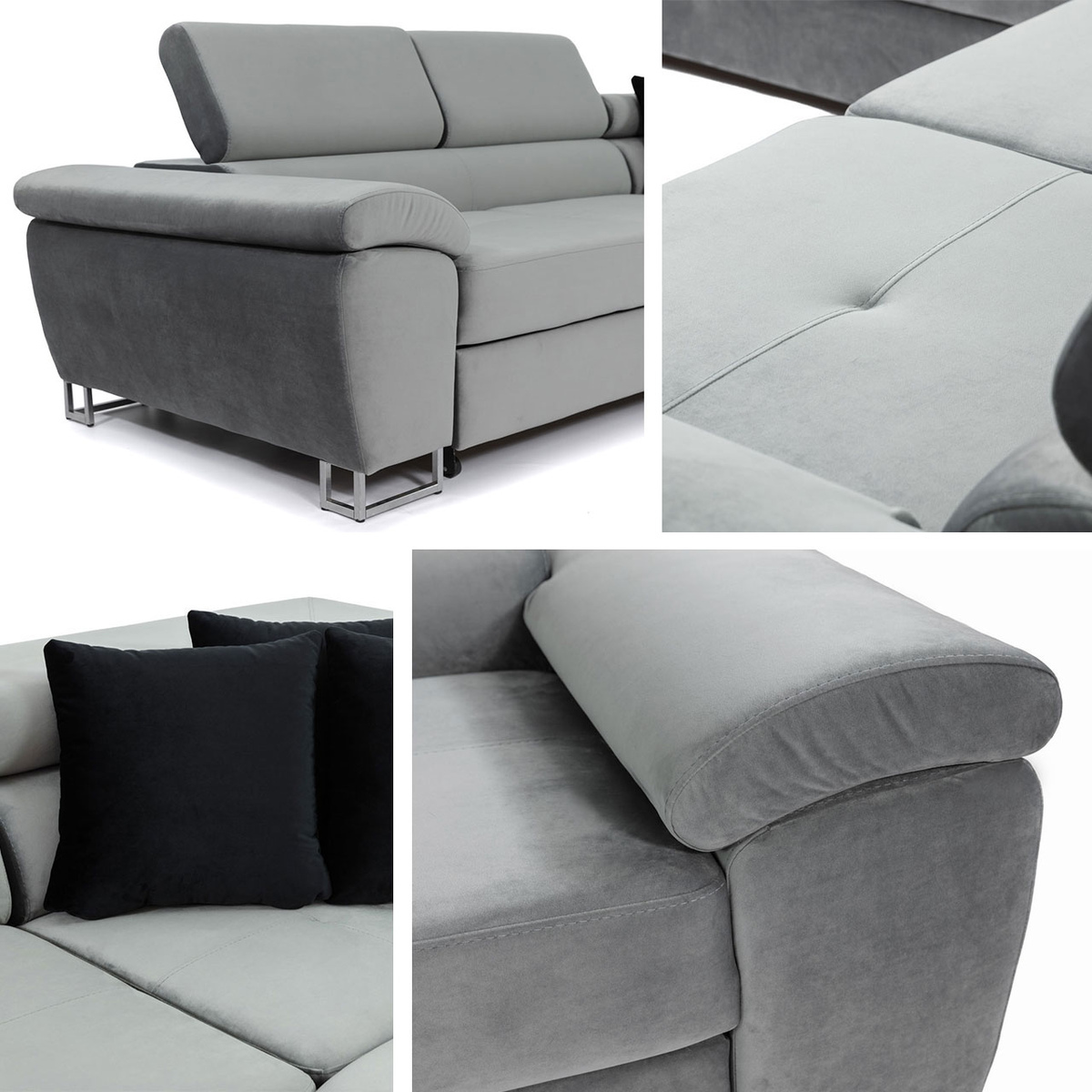 Sofá de canto Comfivo 265 (Soft 017 + Bristol 2460 + Soft 017)