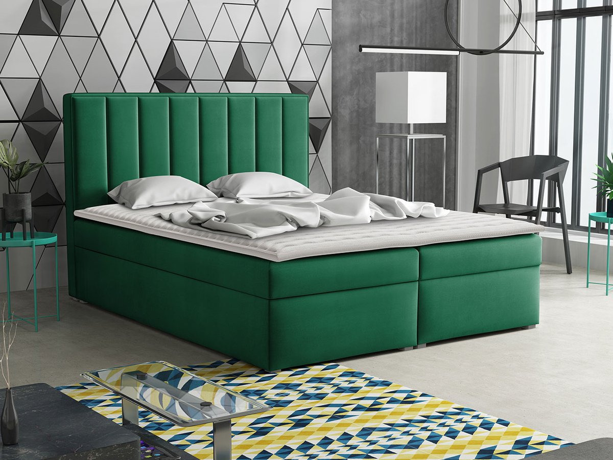 Cama continental Pomona 116 (Magic veludo 2225)