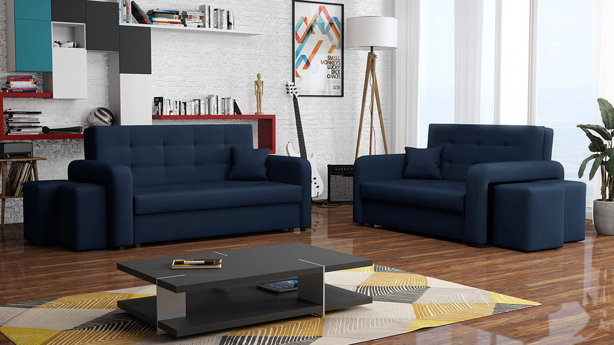 Conjunto de mobiliário com estofo Columbus 159 (Manila 26)