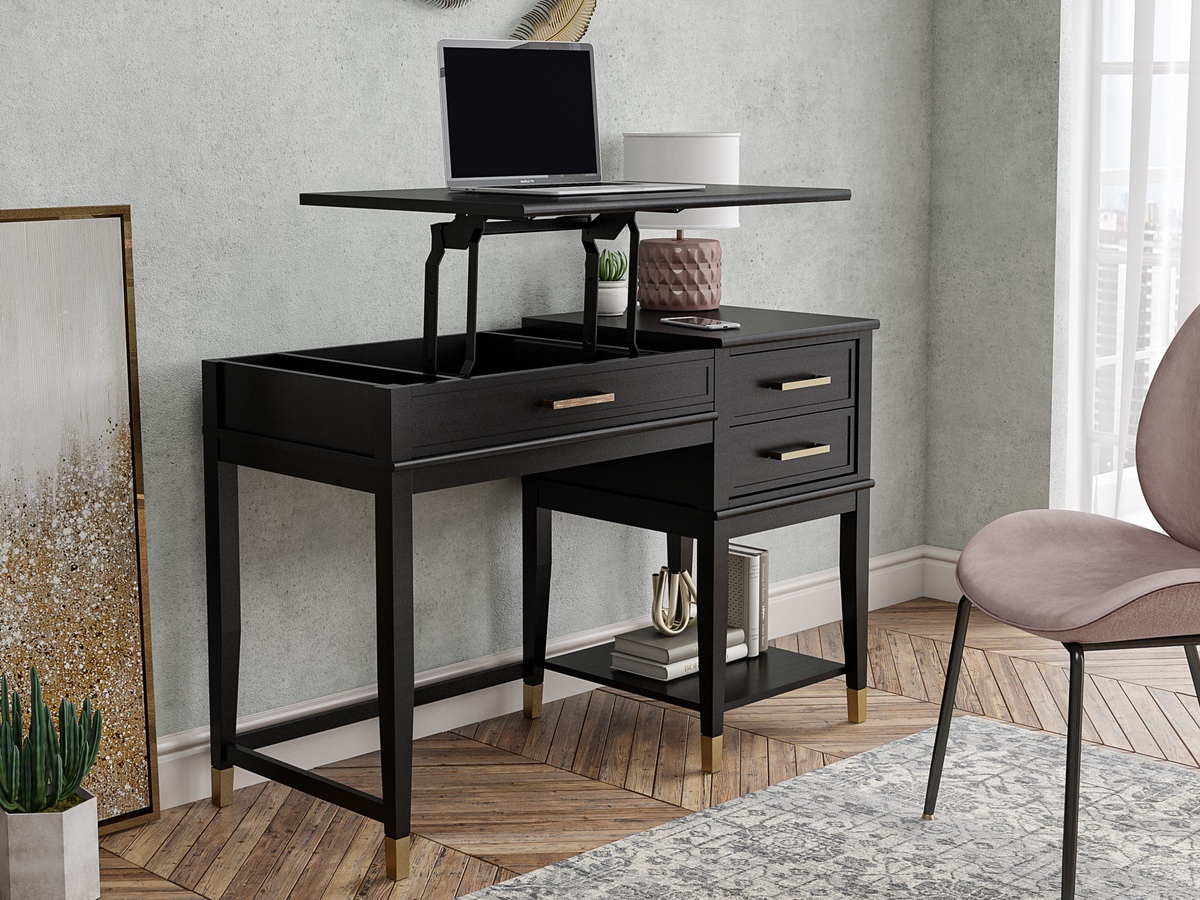 Mesa de escritório CosmoLiving by Cosmopolitan Belromu 102 (Preto)