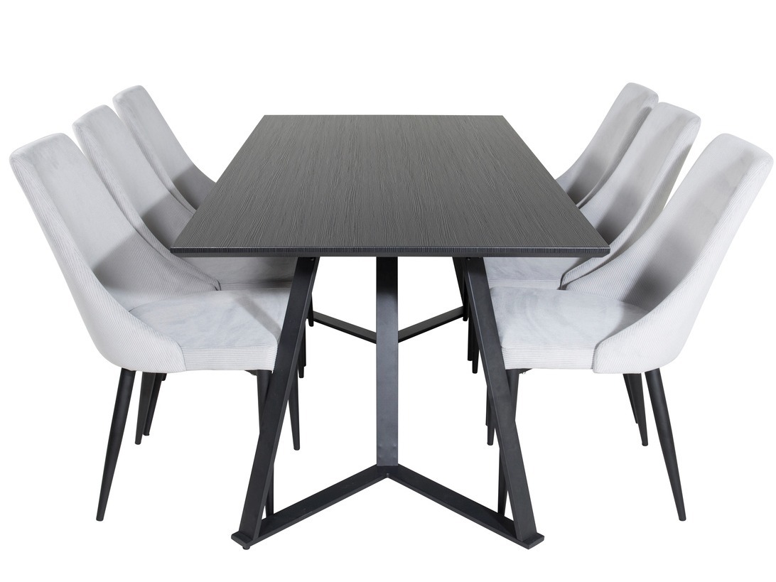 Conjunto para refeições Dallas 1767 (Preto + Cinzento)