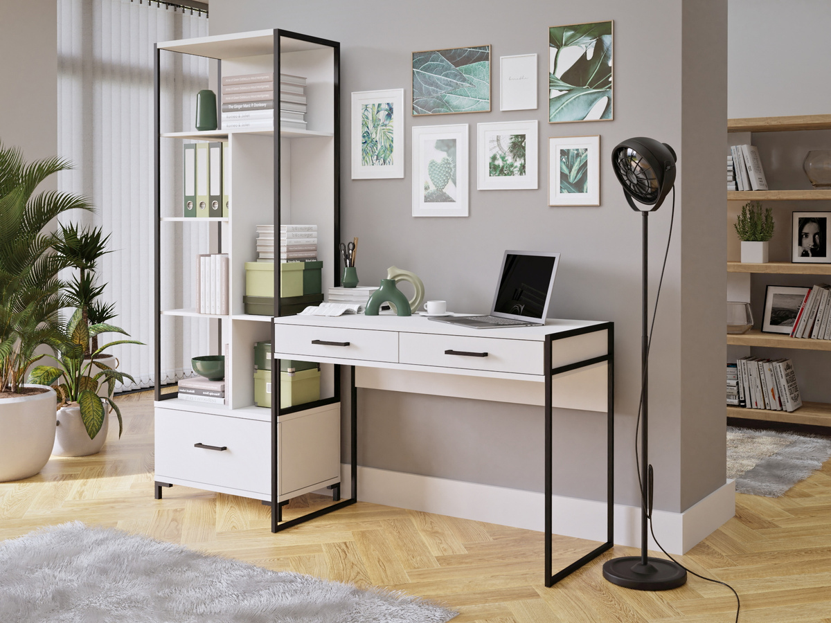 Conjunto de mobiliário Austin 270 (Branco + Preto)