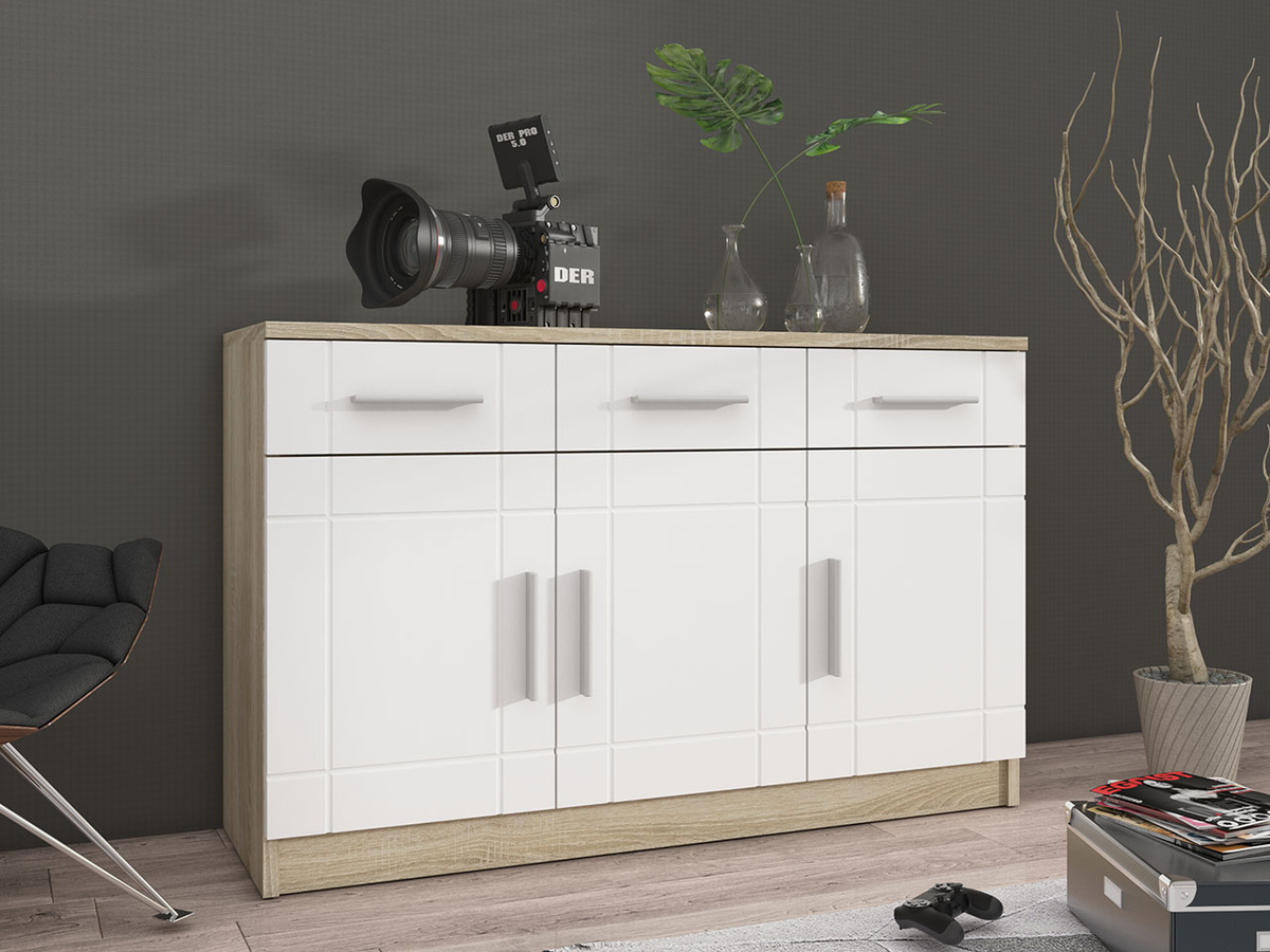 Cómoda Tucson 145 (Carvalho sonoma + Branco)