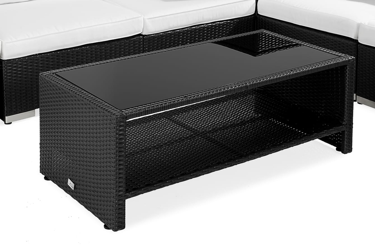 Conjunto de mobiliário para o exterior Comfort Garden 1552 (Preto + Branco)