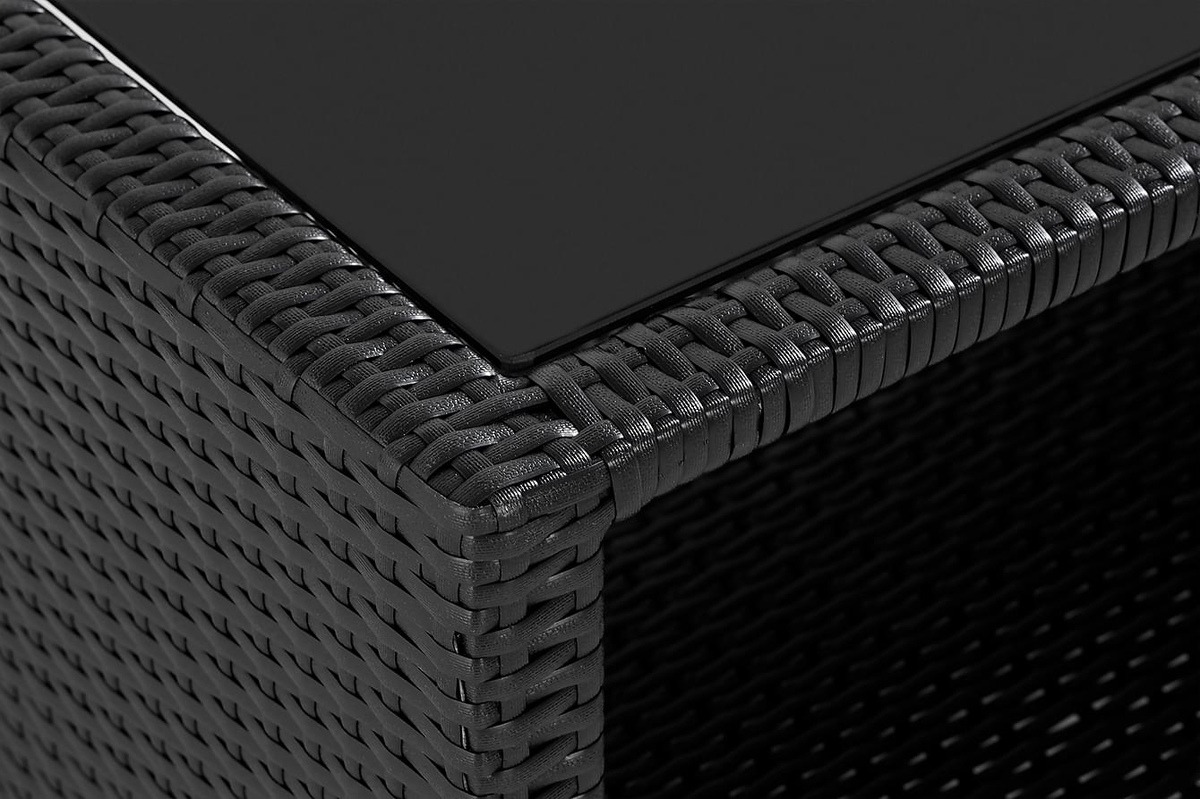 Conjunto de mobiliário para o exterior Comfort Garden 1552 (Preto + Branco)