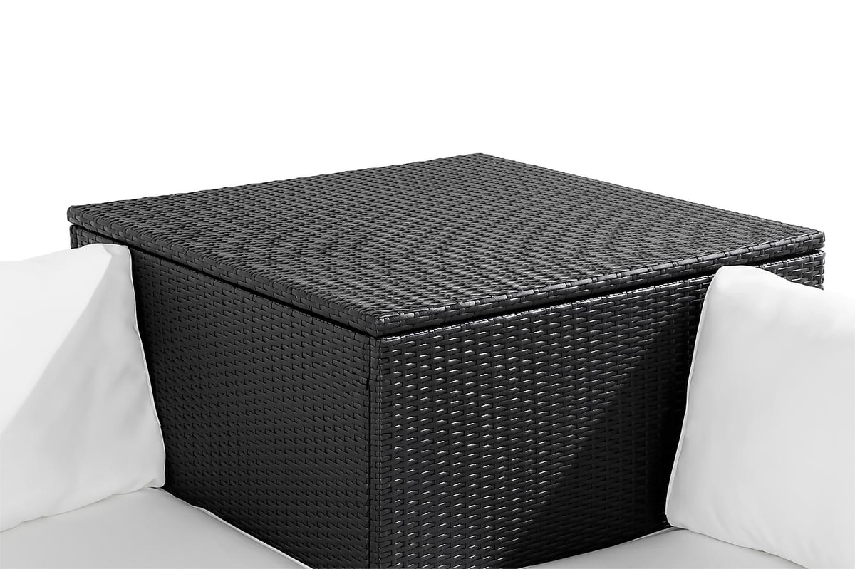 Conjunto de mobiliário para o exterior Comfort Garden 1552 (Preto + Branco)