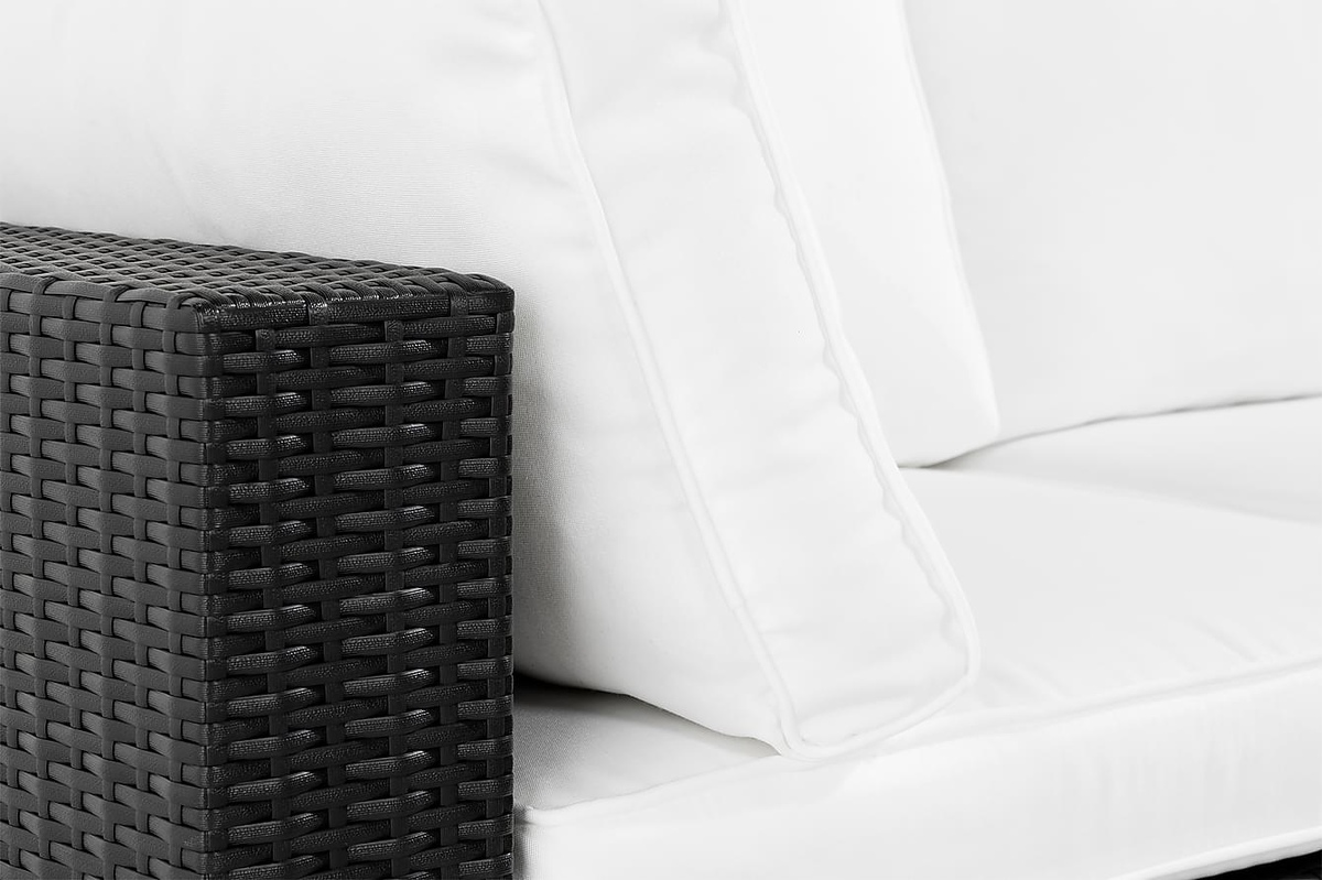 Conjunto de mobiliário para o exterior Comfort Garden 1552 (Preto + Branco)