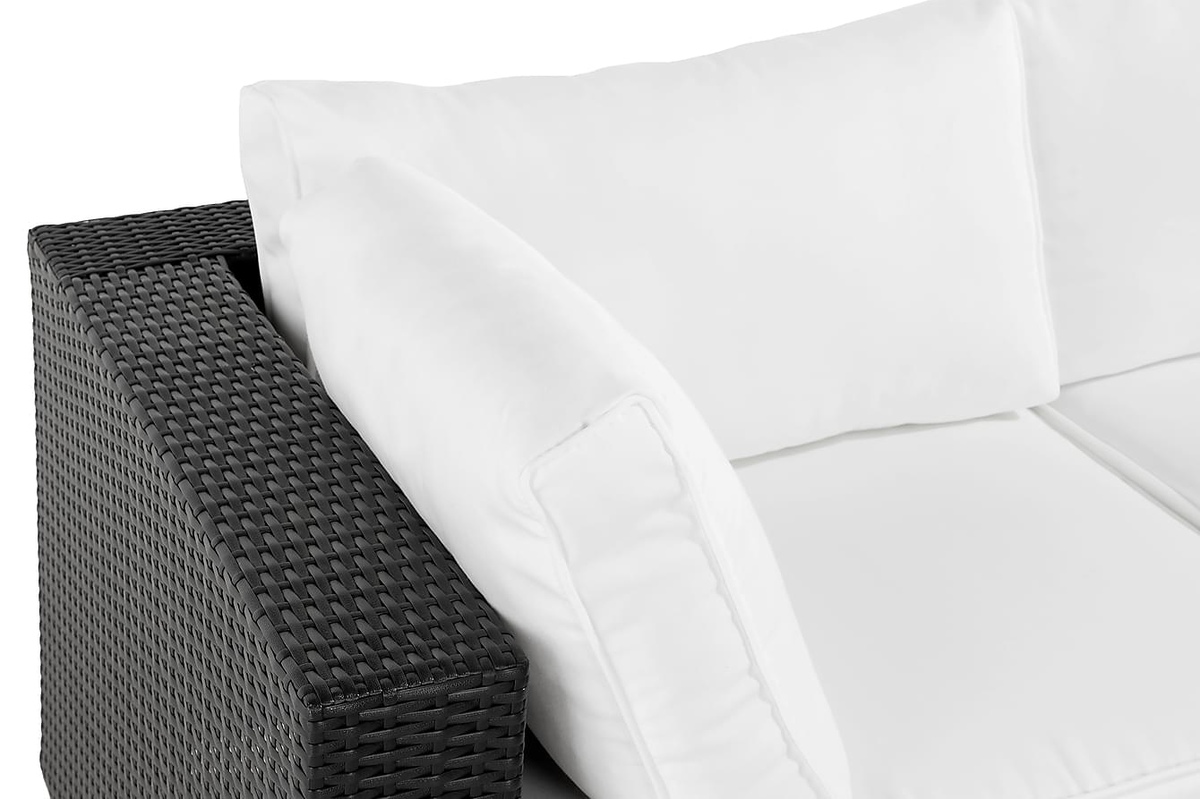 Conjunto de mobiliário para o exterior Comfort Garden 1552 (Preto + Branco)