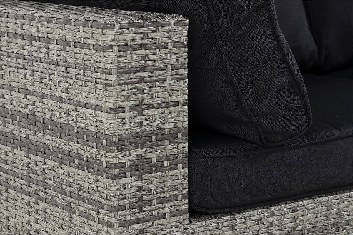 Conjunto de mobiliário para o exterior Comfort Garden 1553 (Preto + Cinzento)