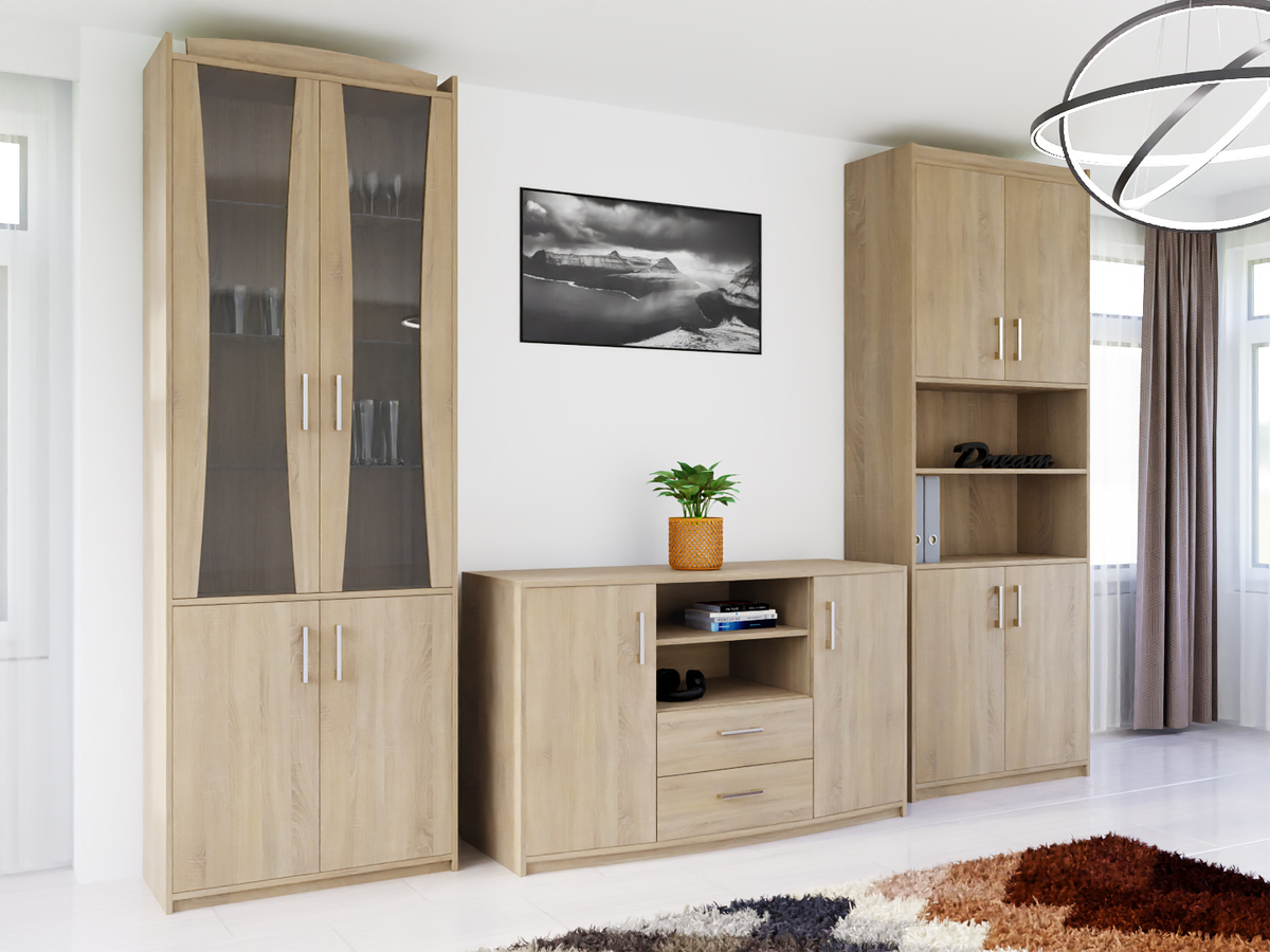 Conjunto para sala de estar Omaha A114 (Carvalho sonoma)