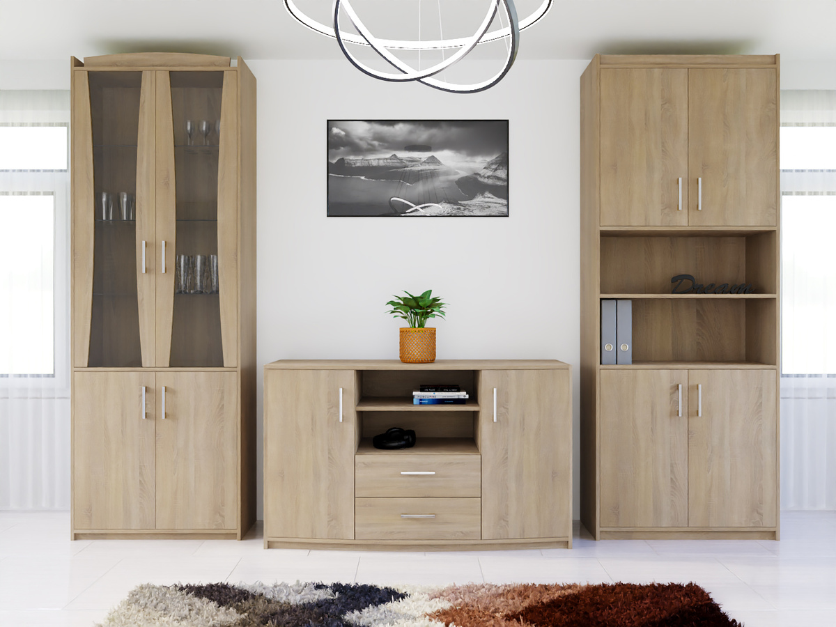 Conjunto para sala de estar Omaha A114 (Carvalho sonoma)