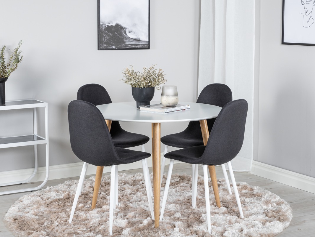 Conjunto para refeições Dallas 291 (Preto + Branco)