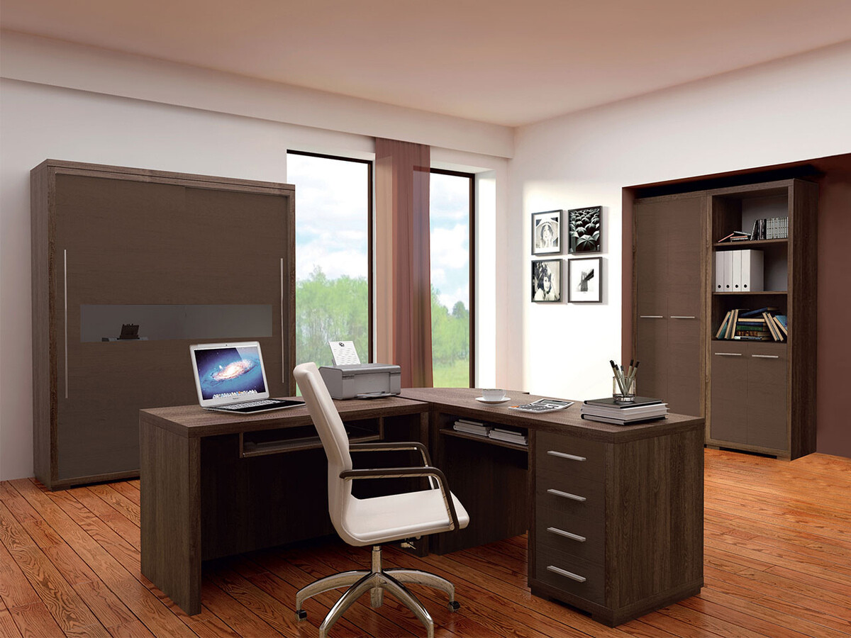 Mesa de escritório Fiomeri 121 (Carvalho escuro santana)