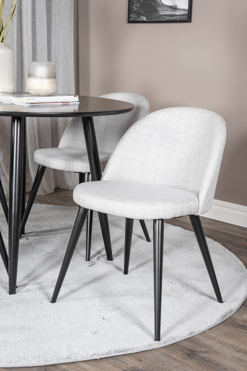 Conjunto para refeições Dallas 343 (Cinzento claro + Preto)