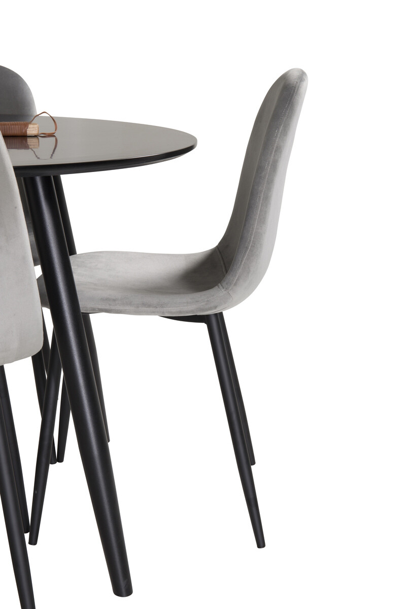 Conjunto para refeições Dallas 348 (Cinzento + Preto)