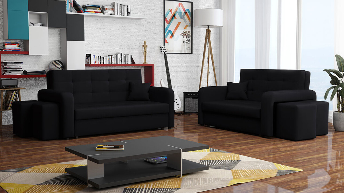 Conjunto de mobiliário com estofo Columbus 159 (Manila 18)