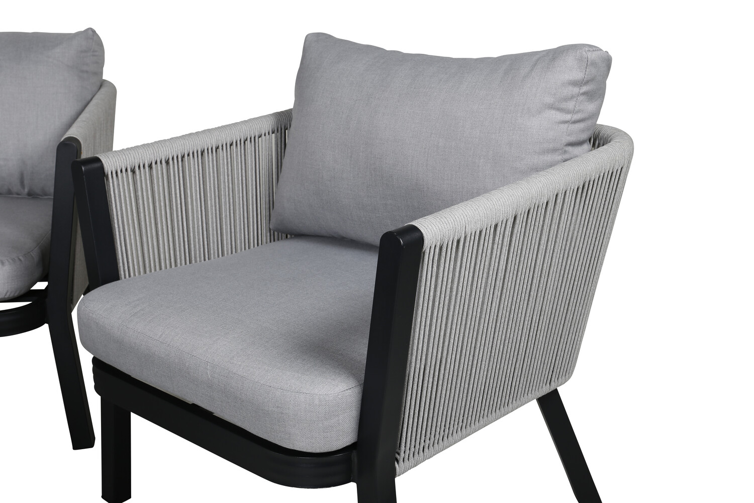 Conjunto de mobiliário de exterior Dallas 2175 (Branco + Preto + Cinzento)