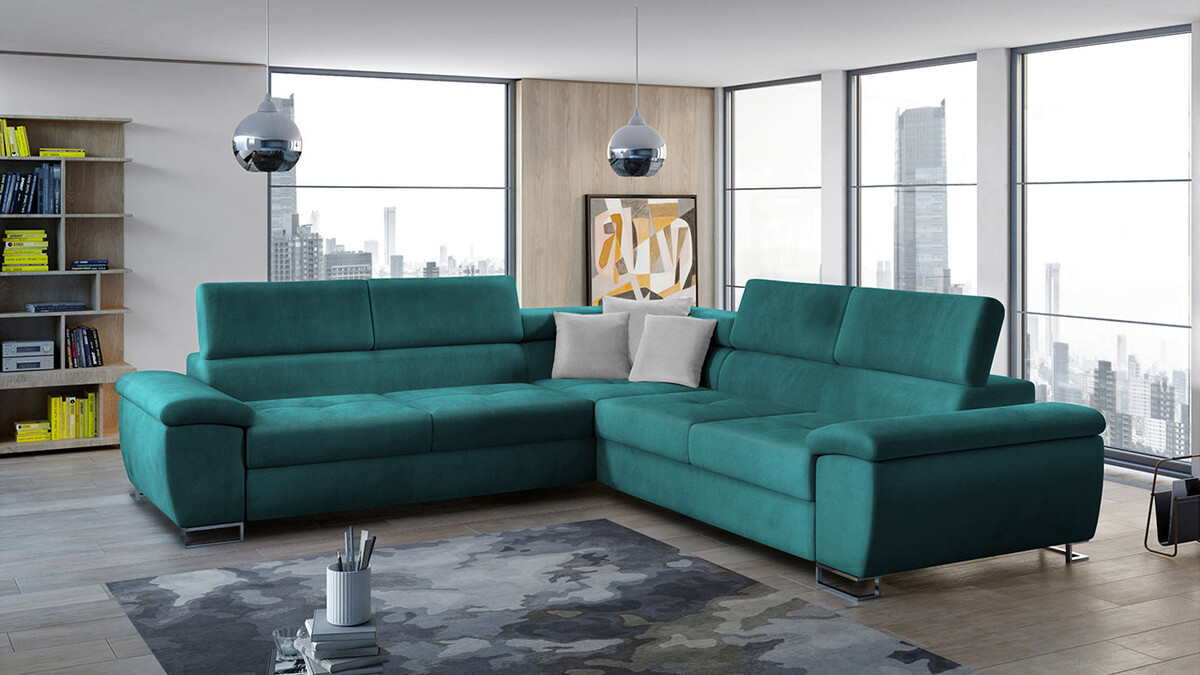 Sofá de canto Comfivo 265 (Magic Velvet 2221 + Magic Velvet 2240)