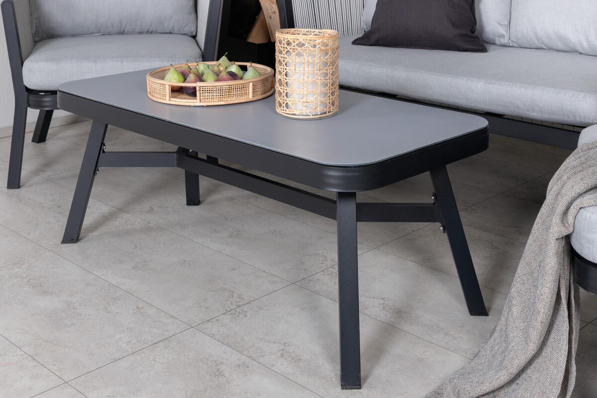 Conjunto de mobiliário de exterior Dallas 2175 (Branco + Preto + Cinzento)