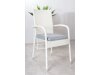 Conjunto de mesa e cadeiras Dallas 2408 (Branco + Cinzento)