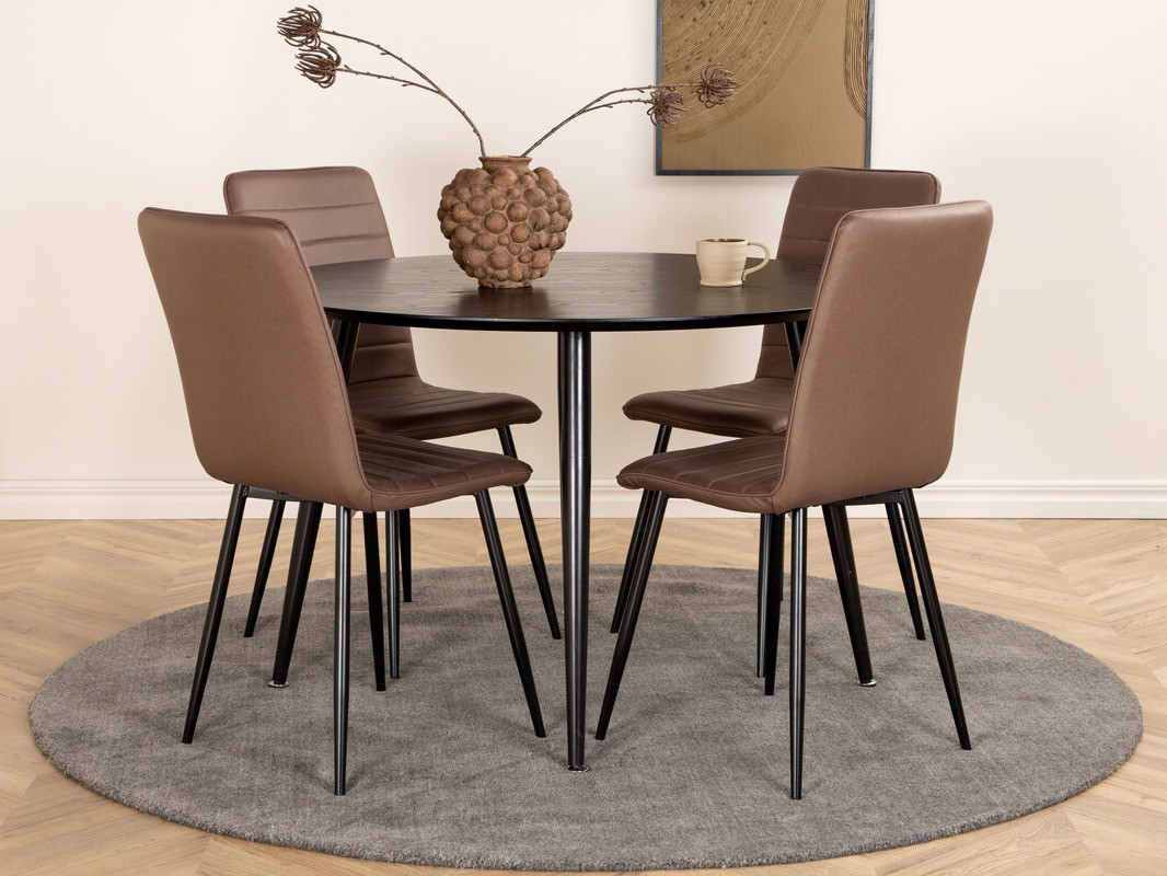 Conjunto para refeições Dallas 2544 (Castanho + Preto)