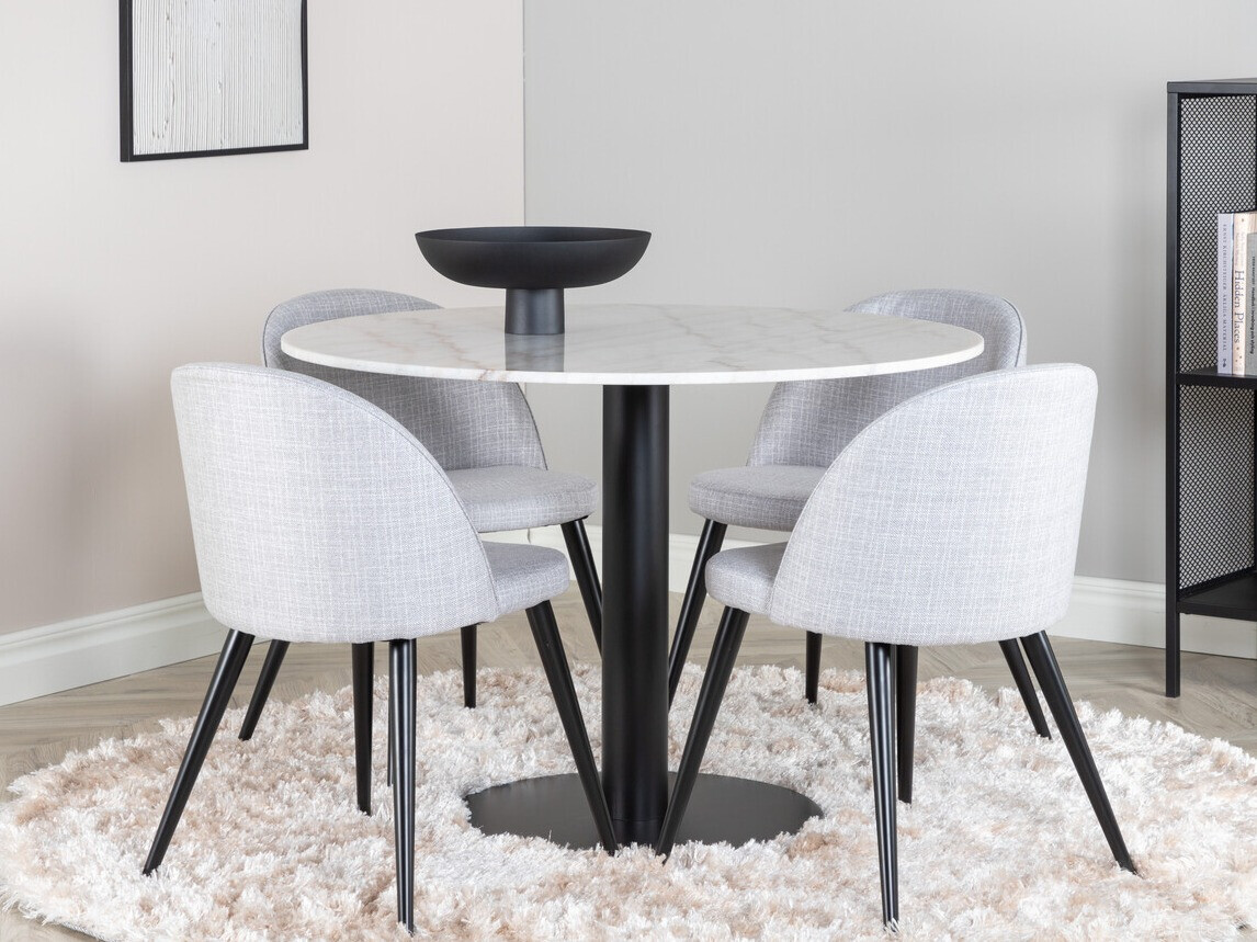 Conjunto para refeições Dallas 2572 (Preto + Cinzento claro)