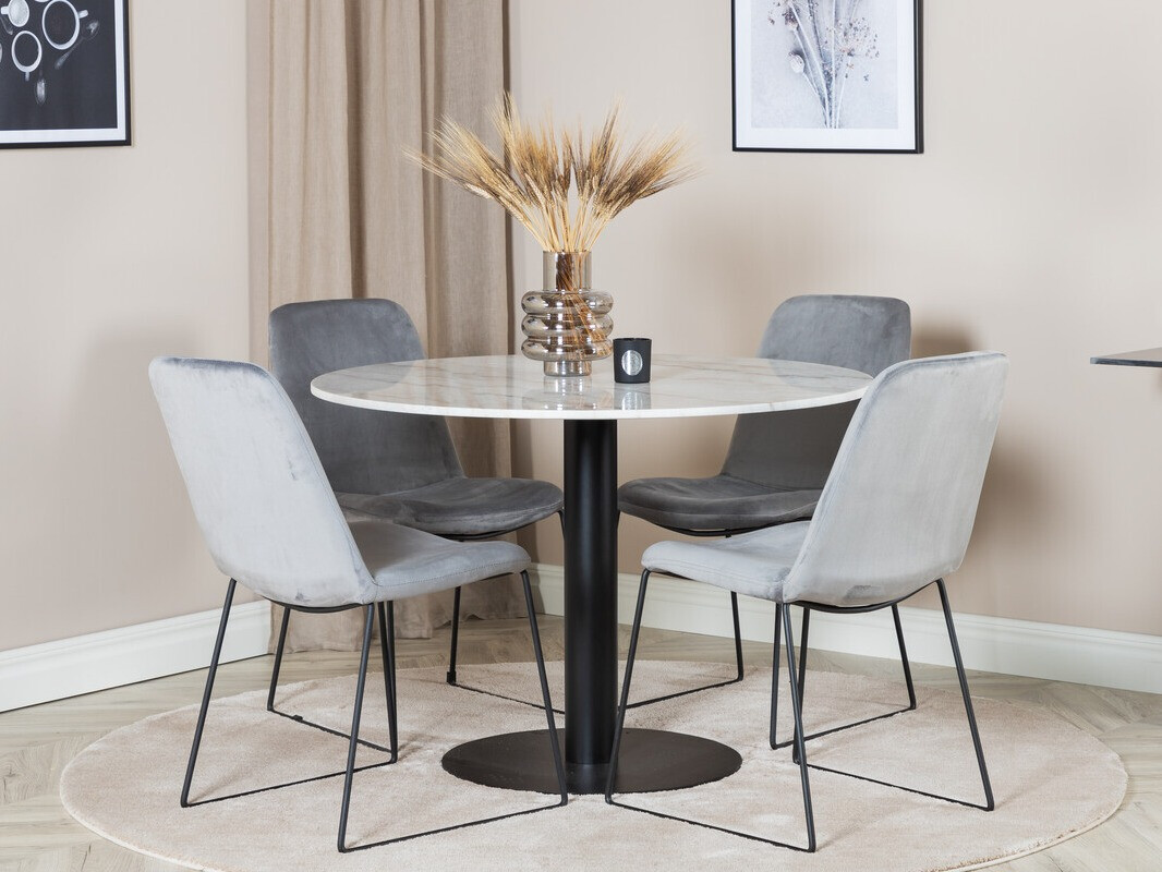 Conjunto para refeições Dallas 2601 (Cinzento + Preto)