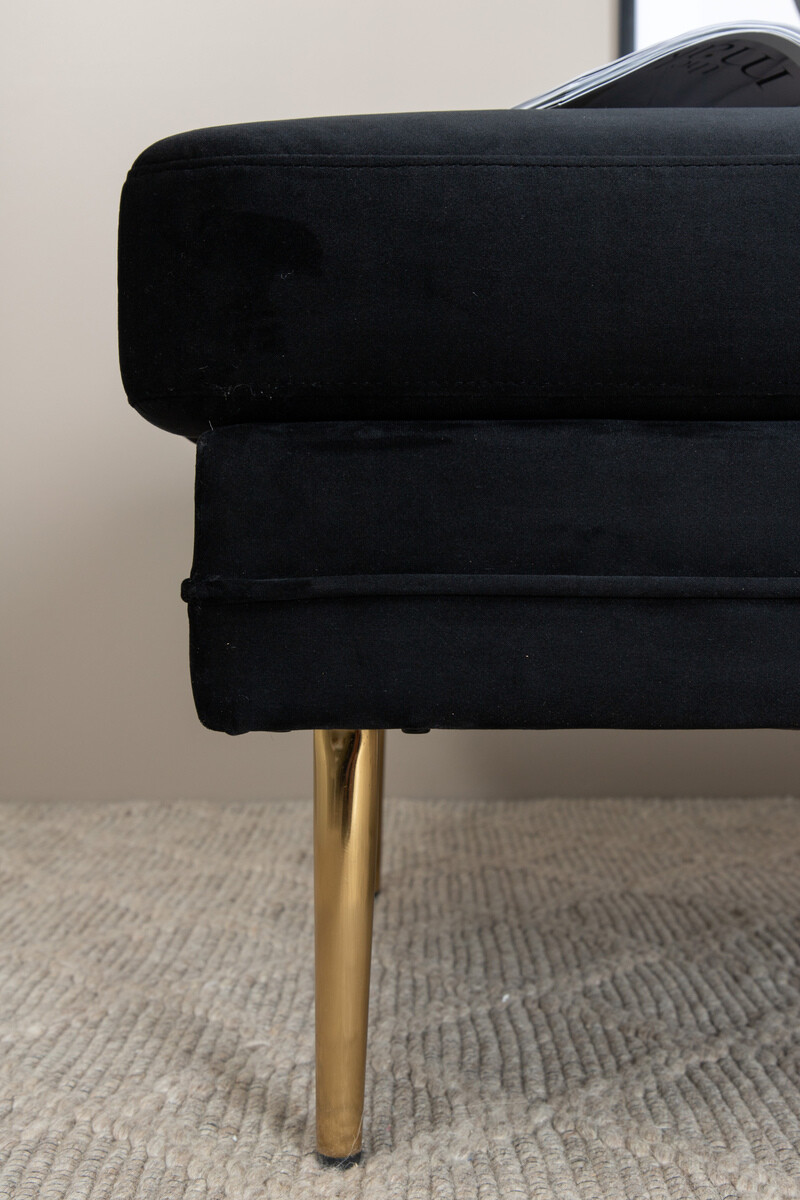 Banco estofado Dallas 2653 (Preto + Dourado)