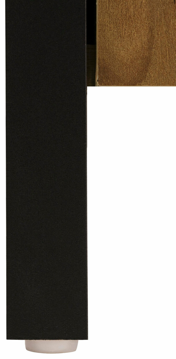 Armário com lavatório de apoio próprio para casa de banho Larnovo 113 (Carvalho escuro + Preto)