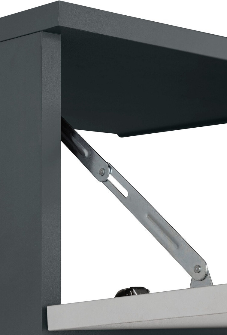 Armário com lavatório de apoio próprio para casa de banho Larlori 101 (Antracite + Branco)