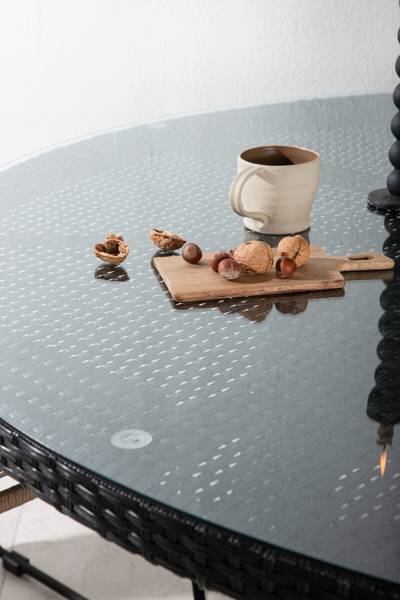 Mesa para o exterior Dallas 667 (Preto + Cinzento)