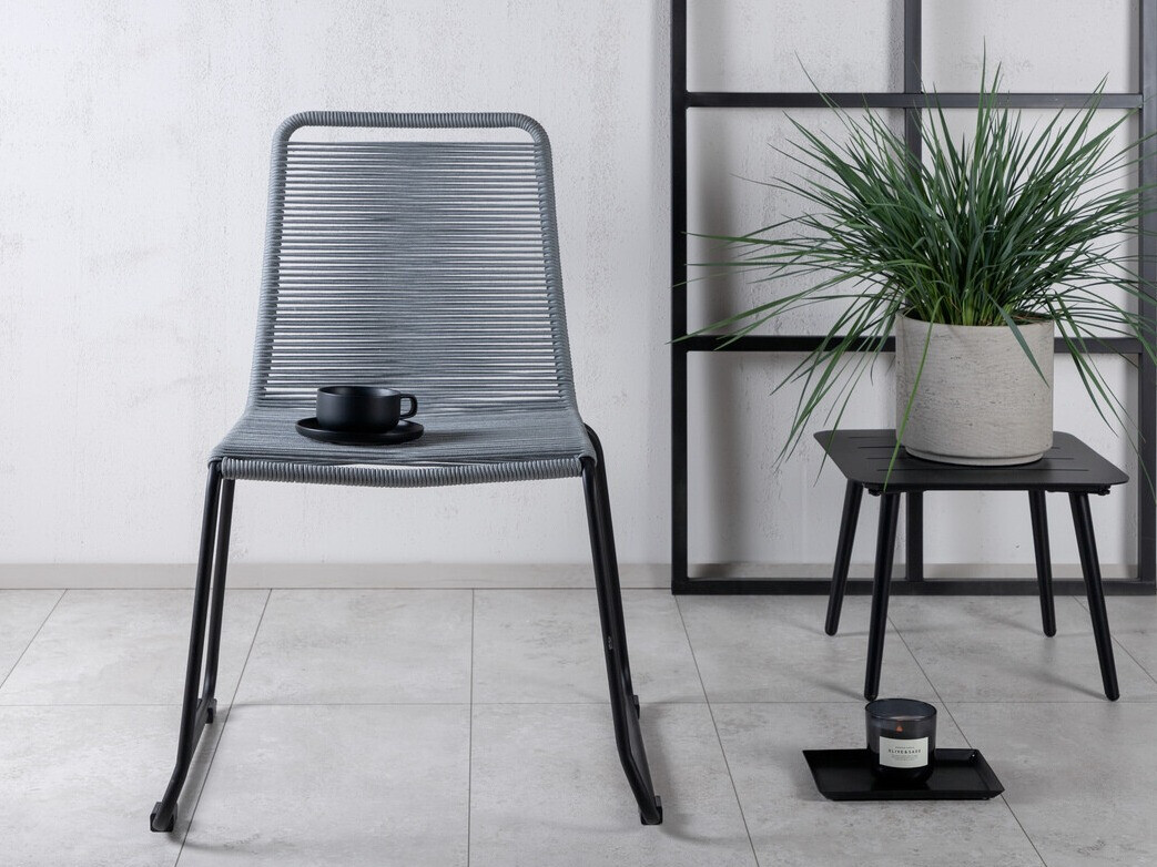 Cadeira para o exterior Dallas 2820 (Cinzento + Preto)