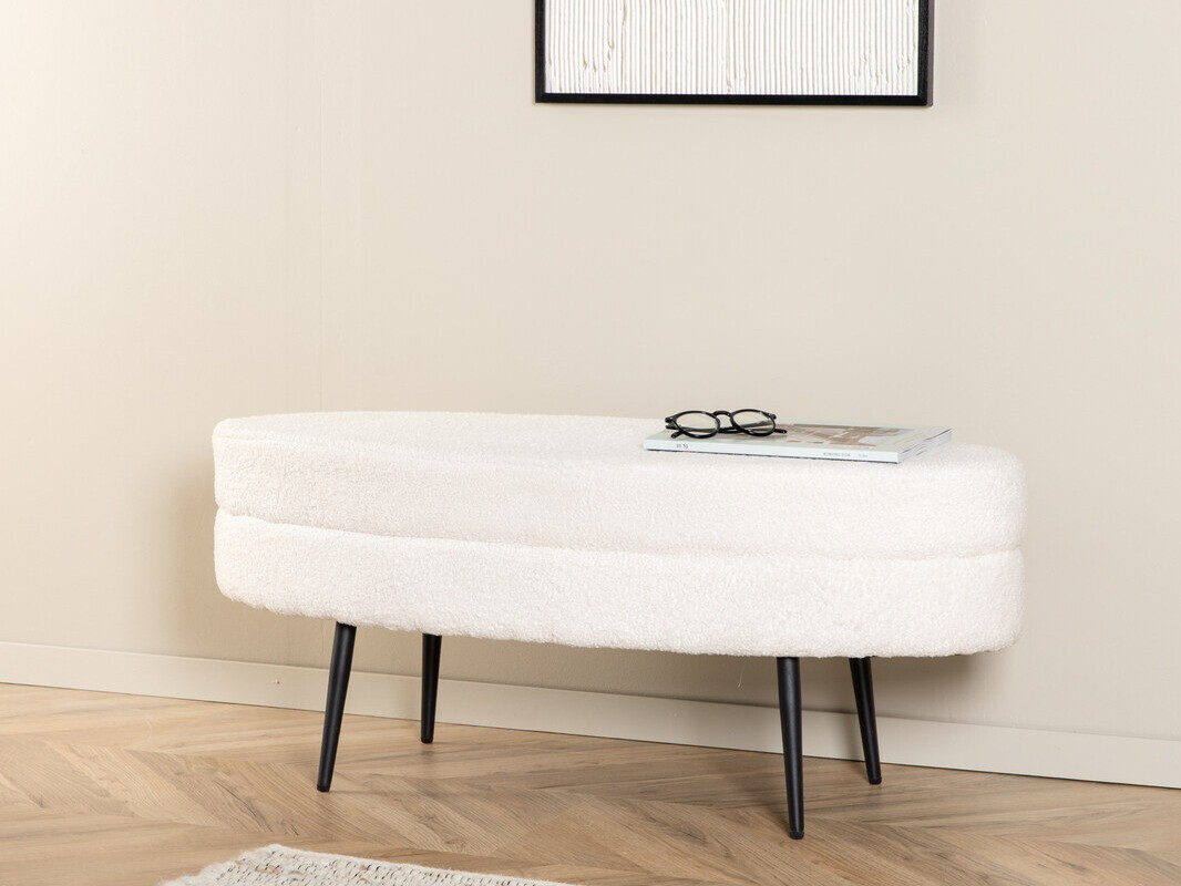 Banco estofado Dallas 2920 (Branco + Preto)