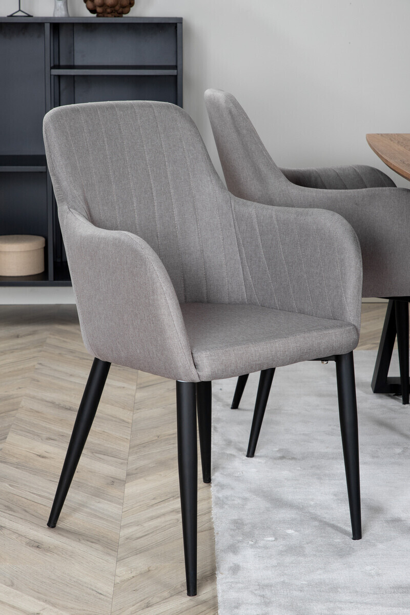 Conjunto para refeições Dallas 326 (Cinzento + Preto)